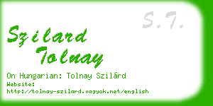 szilard tolnay business card